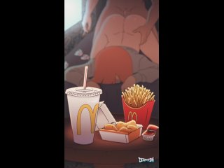 derpixon | yoru mac (mcdonalds japan) [hentai animated loop]